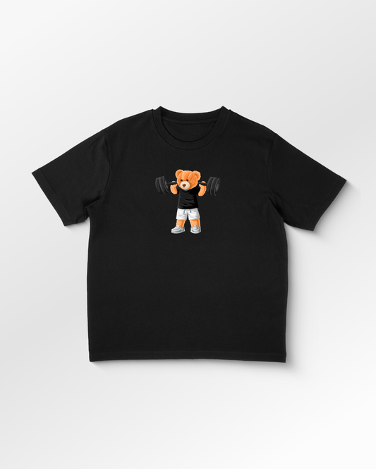 Bear Squat Black Heavy Oversize Shirt